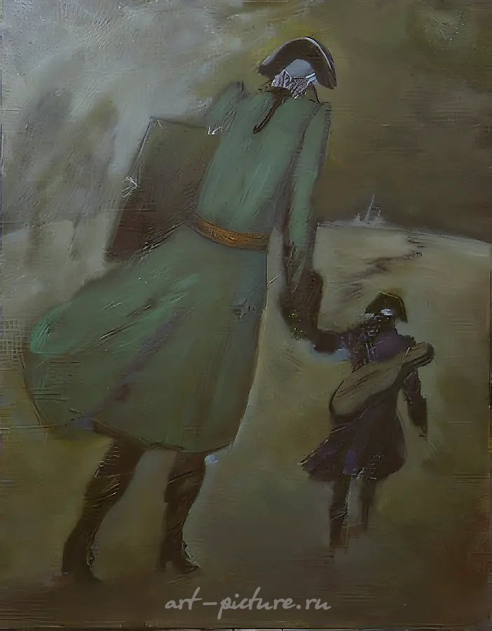 Шаги гения, 1993, холст, масло, 100х80. Собственность автора