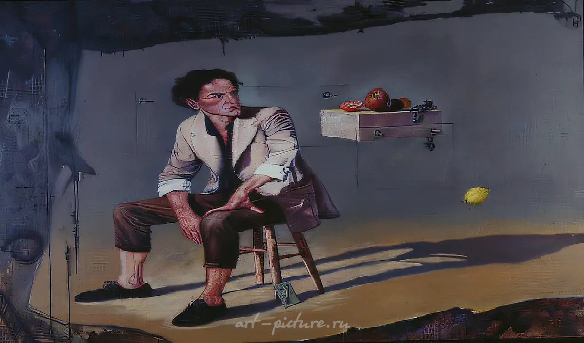 Анаморфоза №7, 1991, холст, масло, 97х162