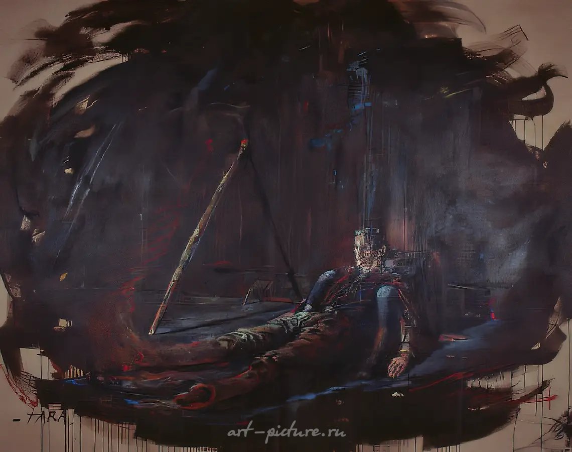 Большой треугольник, 1994, холст, масло, 240х195