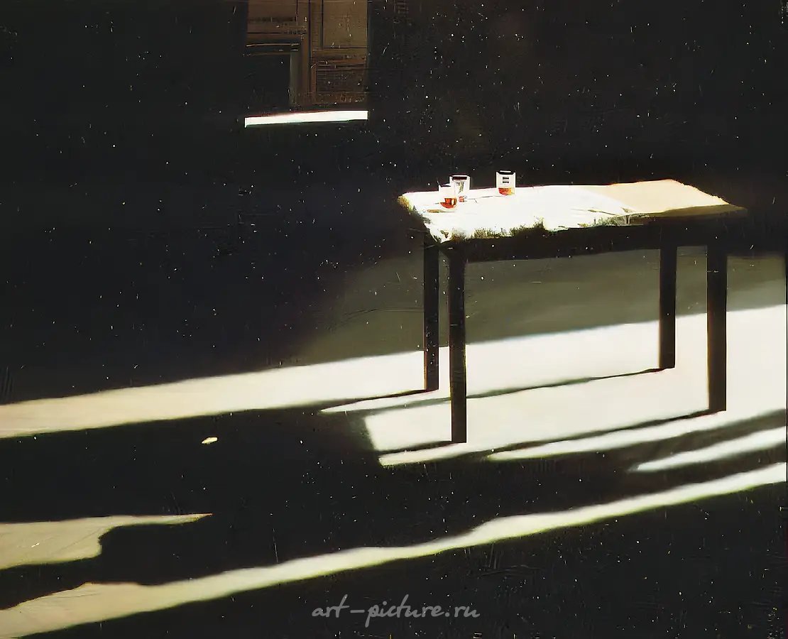Стеклянная тройка, 1979, холст, масло, 81х100. Частная коллекция. Париж