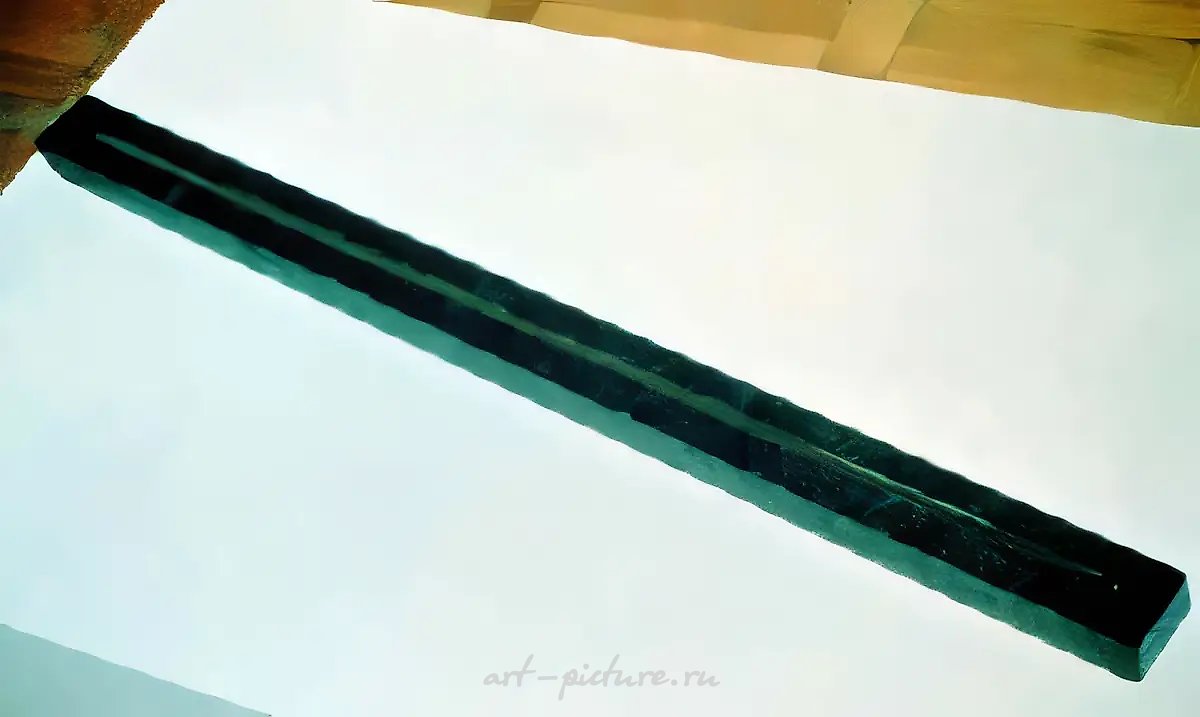 t.l.i.t.e., 1994, Черный гранит, зеркальная полоска, 4 х 6 х 94 см Частное собрание, Москва