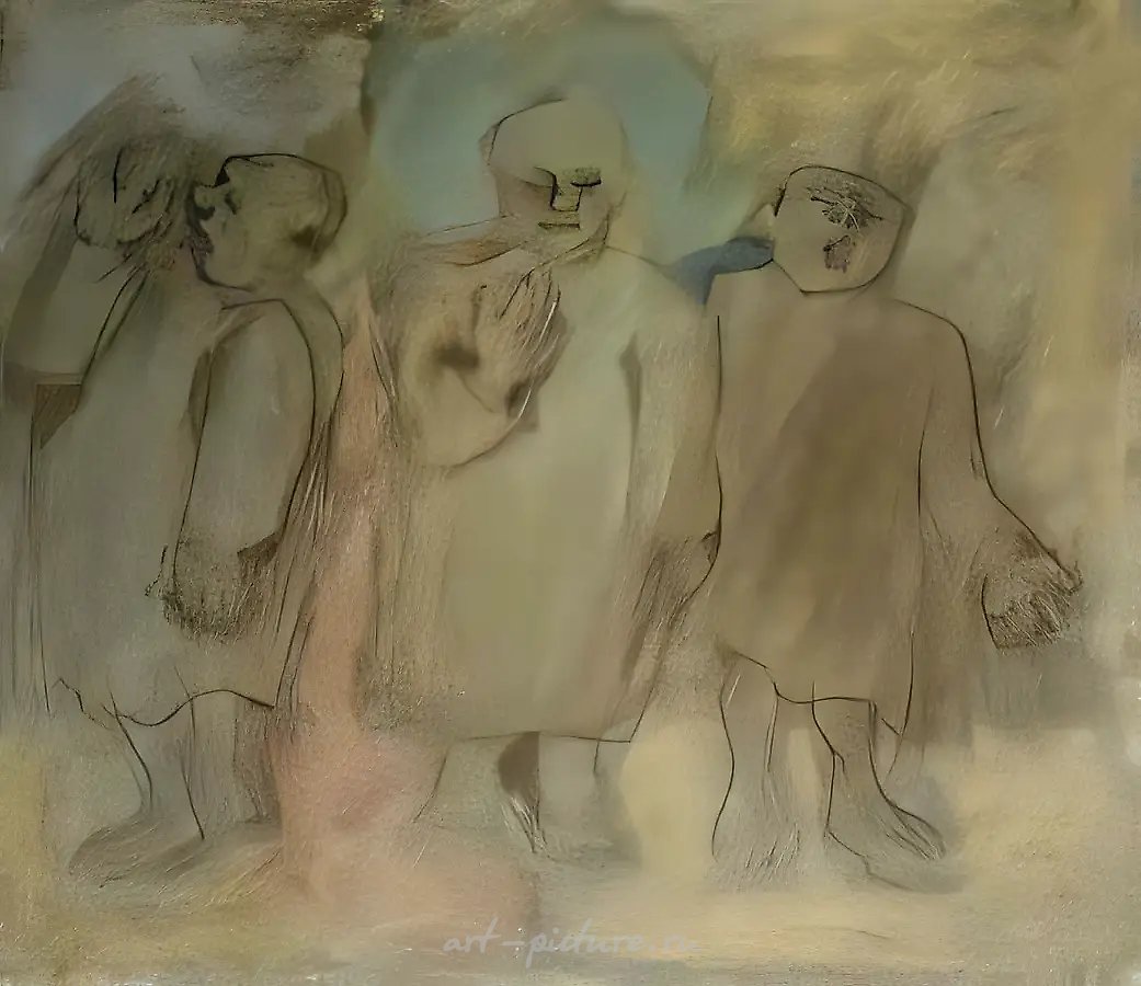 Голгофа. Из "Библейского цикла I", 1993, Бумага, пастель, уголь, 50х53,5 см Государственная Третьяковская галерея, Москва