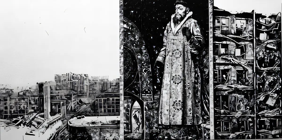 Грозный в Грозном, 2004,  , Ручная печать на холсте