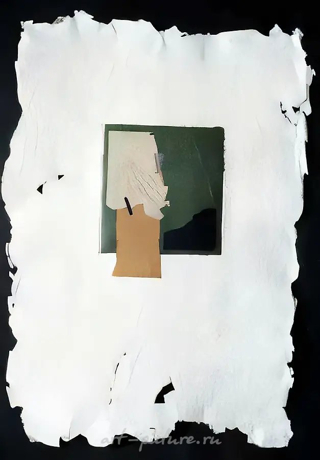 Из авторской книги "Прогулки с И.Клюном", 1992, Бумага авторского отлива, коллаж, печать, 54х39 см Собственность автора