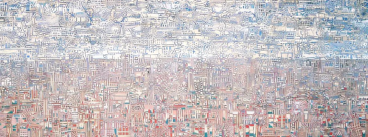 Вид из моего окна, 1994, Смешанная техника, 169х67 Собственность автора