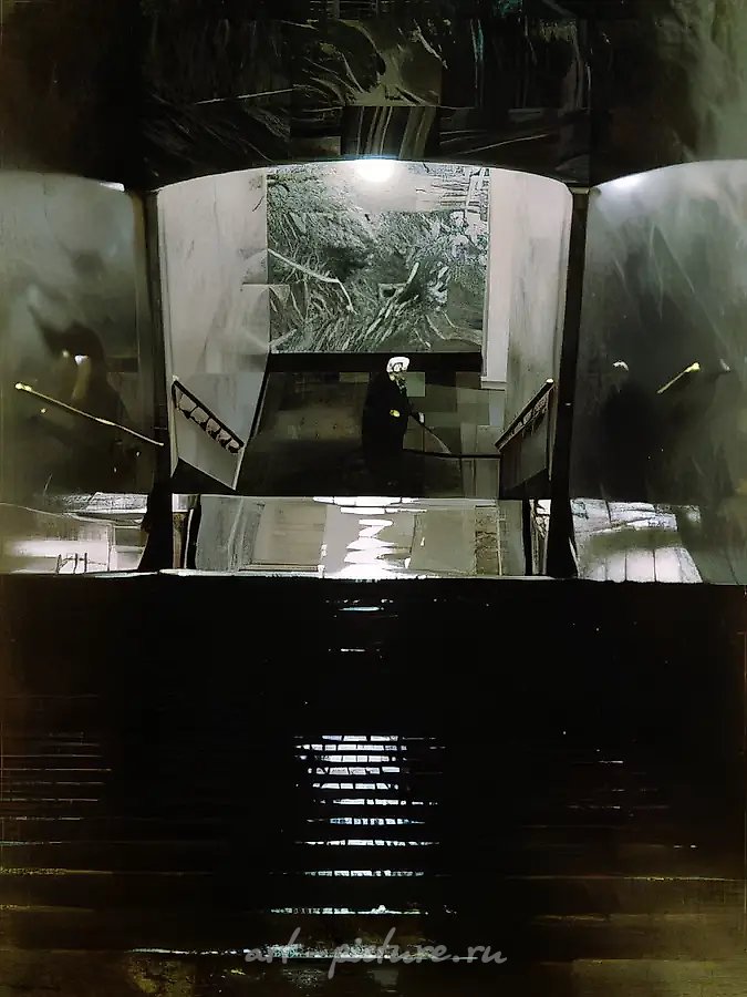 Станция "Белорусская". Цикл "Московский метрополитен", 1985, холст, масло, 200 х 150 Кэрри Камерон, США