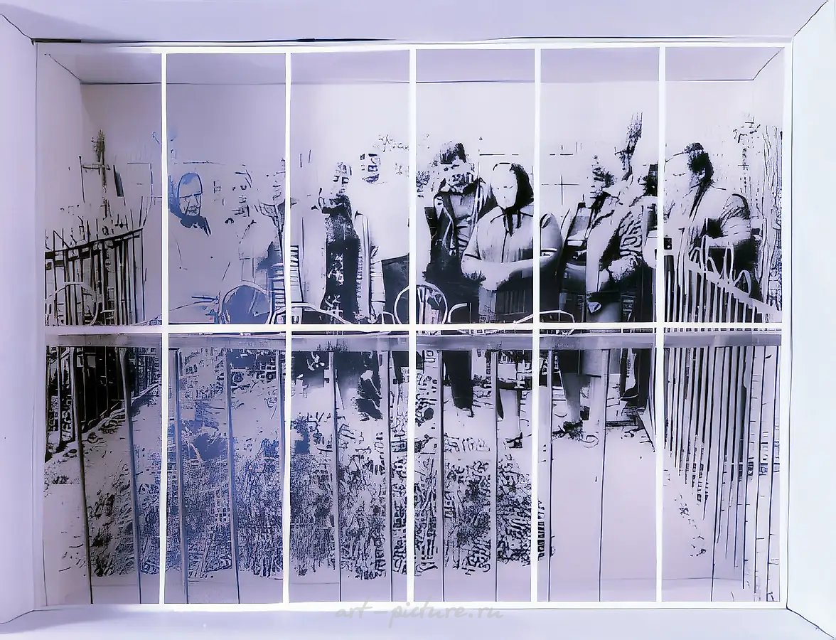 Сорок дней, 1994, Фотопленка, 340х417 см Собственность автора