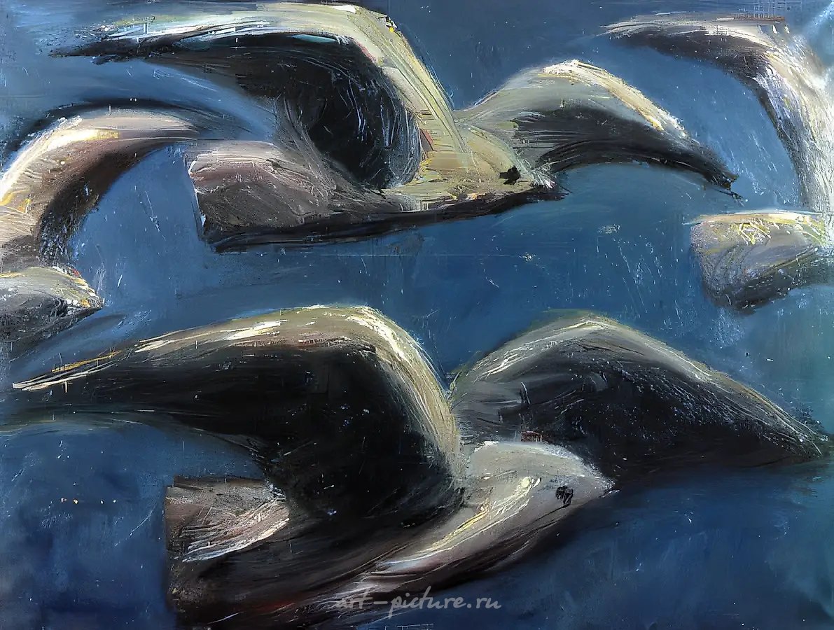 Полет, 1987, Холст, масло, 150х200 см Орловский музей изобразительных искусств, Орел
