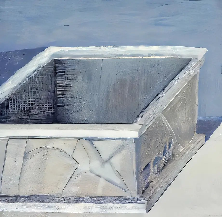 Ящик, 1990, Бумага, гуашь, акрил, цветной карандаш, 100х100 см Собственность автора