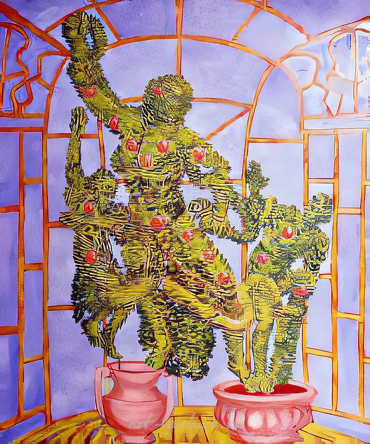 Лаокоон, 1993, Холст, масло, 165х140 см Собрание Ch.Mulligan, Штуттгарт, Германия