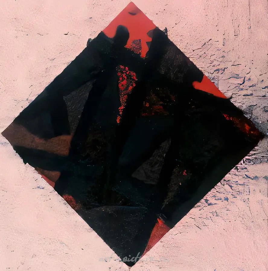 Из серии "Ромбо-ряд". №3, 1988, Холст, масло, рельеф, 150х150 см Собственность автора