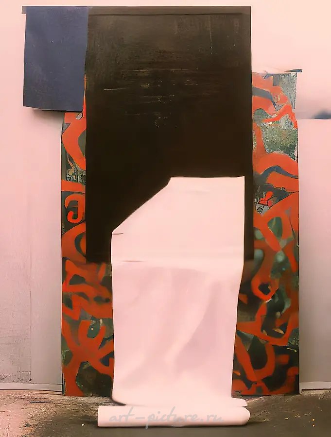 Инсталляция, 1989, Холст, масло, дерево, ткань, фанера, 190х180х300 см Собственность автора