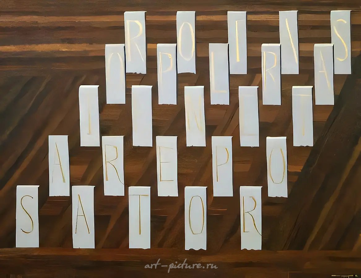 Магический квадрат, 1989, масло на холсте, 90x110 см. Собственность автора