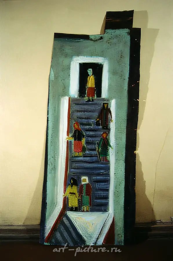 Лестница, 1988, Железо, масло, 110х60 см Собственность автора