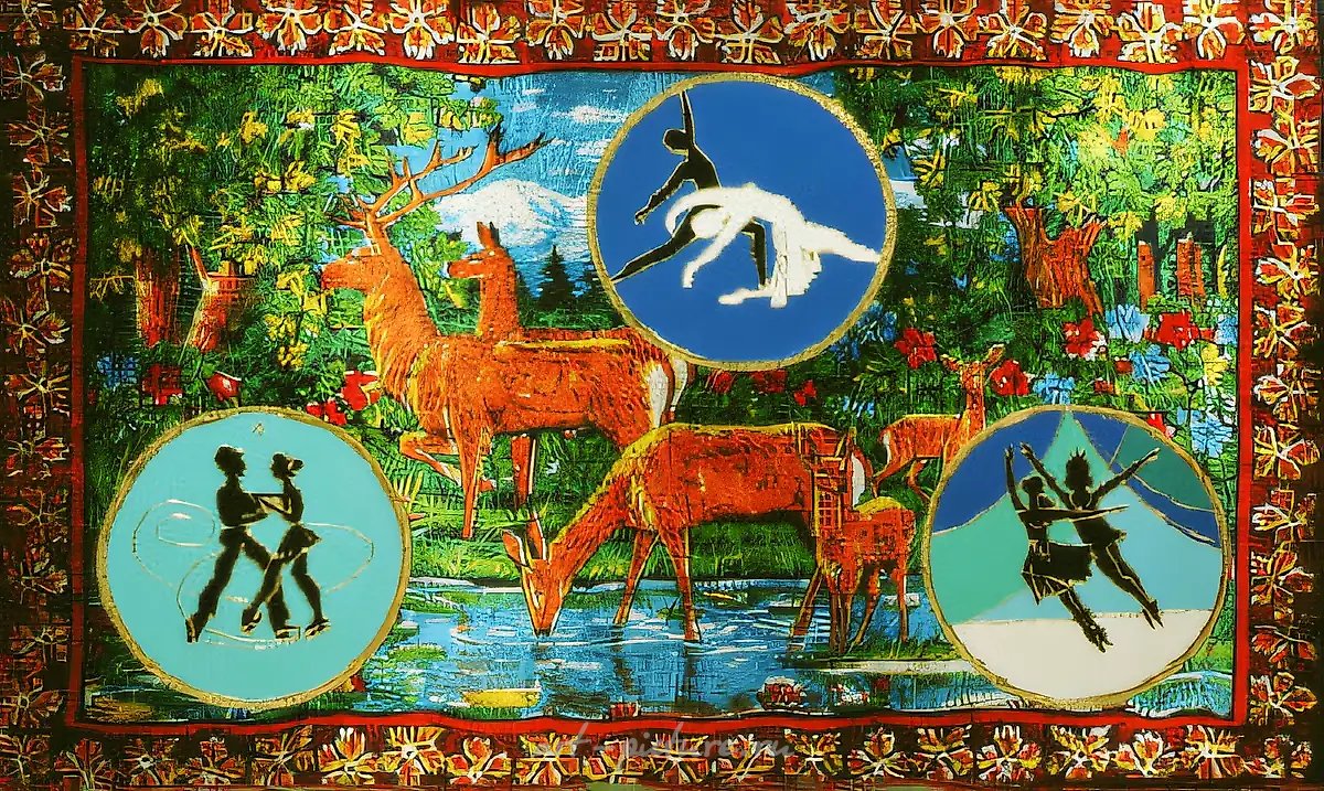 Ковер со значками, 1989, смешанная техника, 120х200 Собрание Андрея Ерофеева