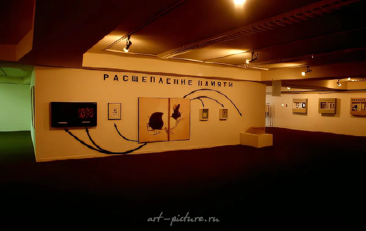 Расщепление памяти, 1991, Смешанная техника, 220х700 см Собрание P.Sprovieri, Рим, Италия
