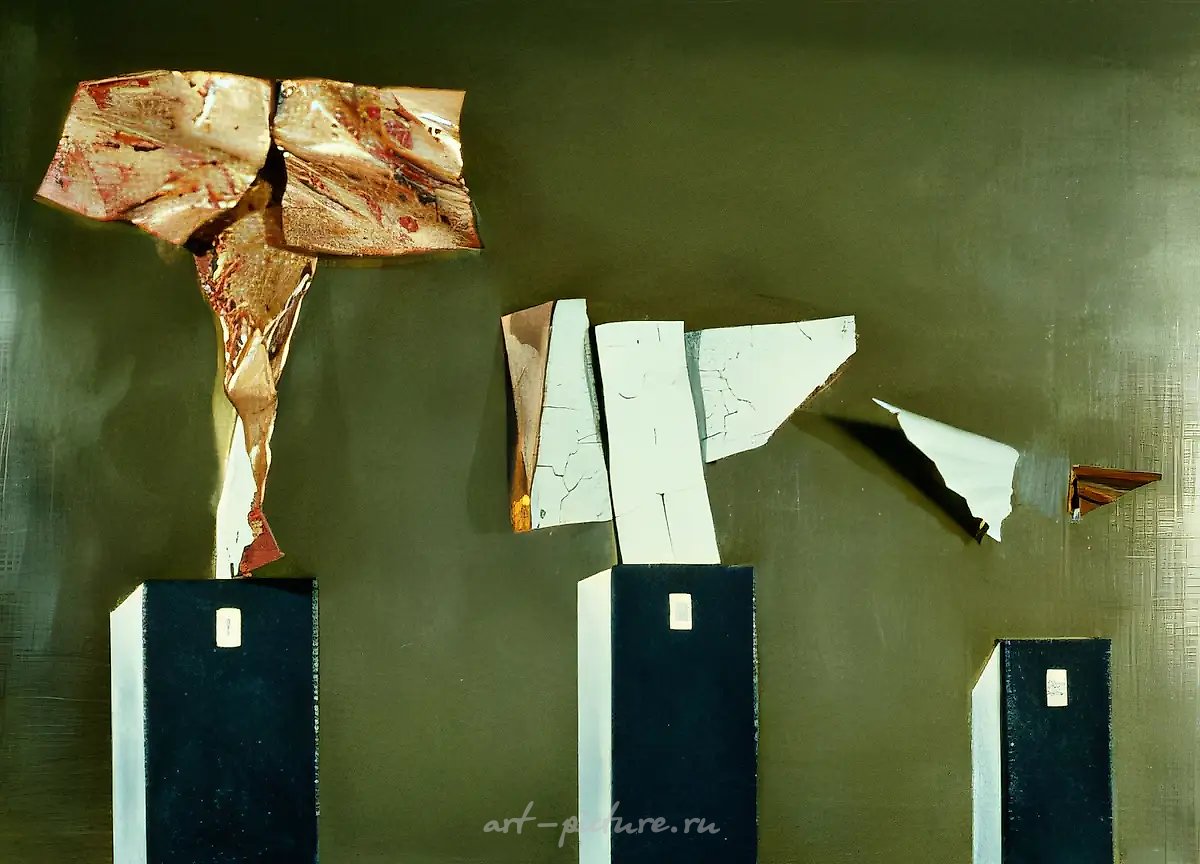 Ника Самофракийская, 1987, Металл, эмаль, 50х30х5 см Собственность автора