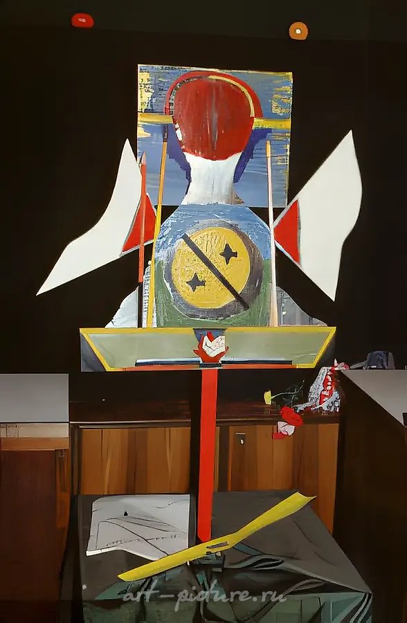 Мишень, 1989, Жесть, дерево, масло, 150х120х7 см Собственность автора