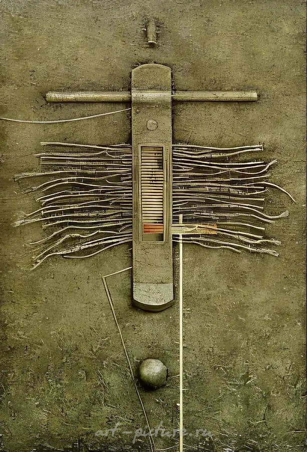 «Рондо», 1995, ДВП, смешанная техника, 91x65. Собственность автора