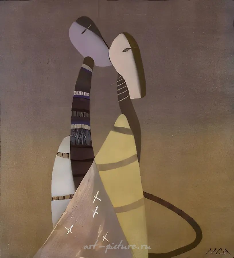 Одна, 1995, холст, масло, 100x90 см. Собственность автора