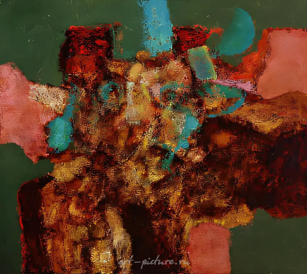 Возлюбленный зелёной луны, 1994, масло на холсте, 100x100