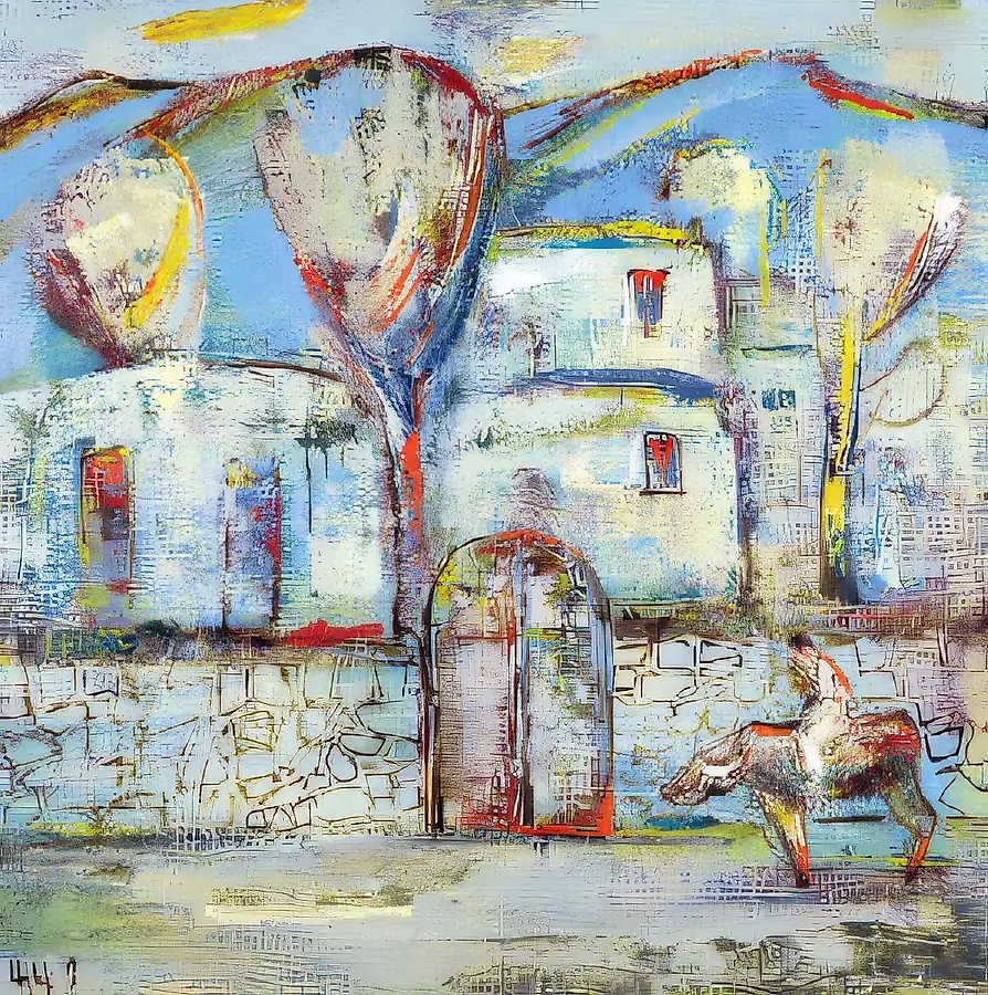 Голубой мотив, 1995, холст, масло, 75 х 75 см Собственность автора