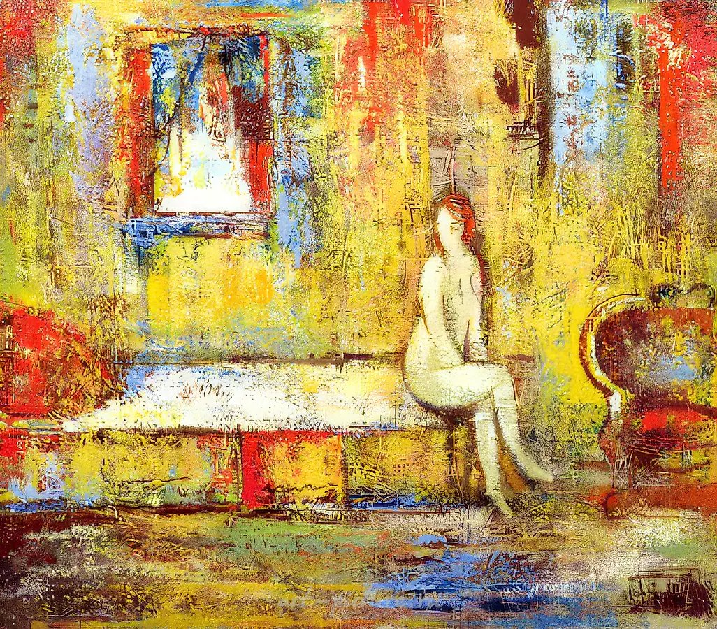 Моя гостья, 1996, холст, масло, 65 х 75 см Частная коллекция, Великобритания