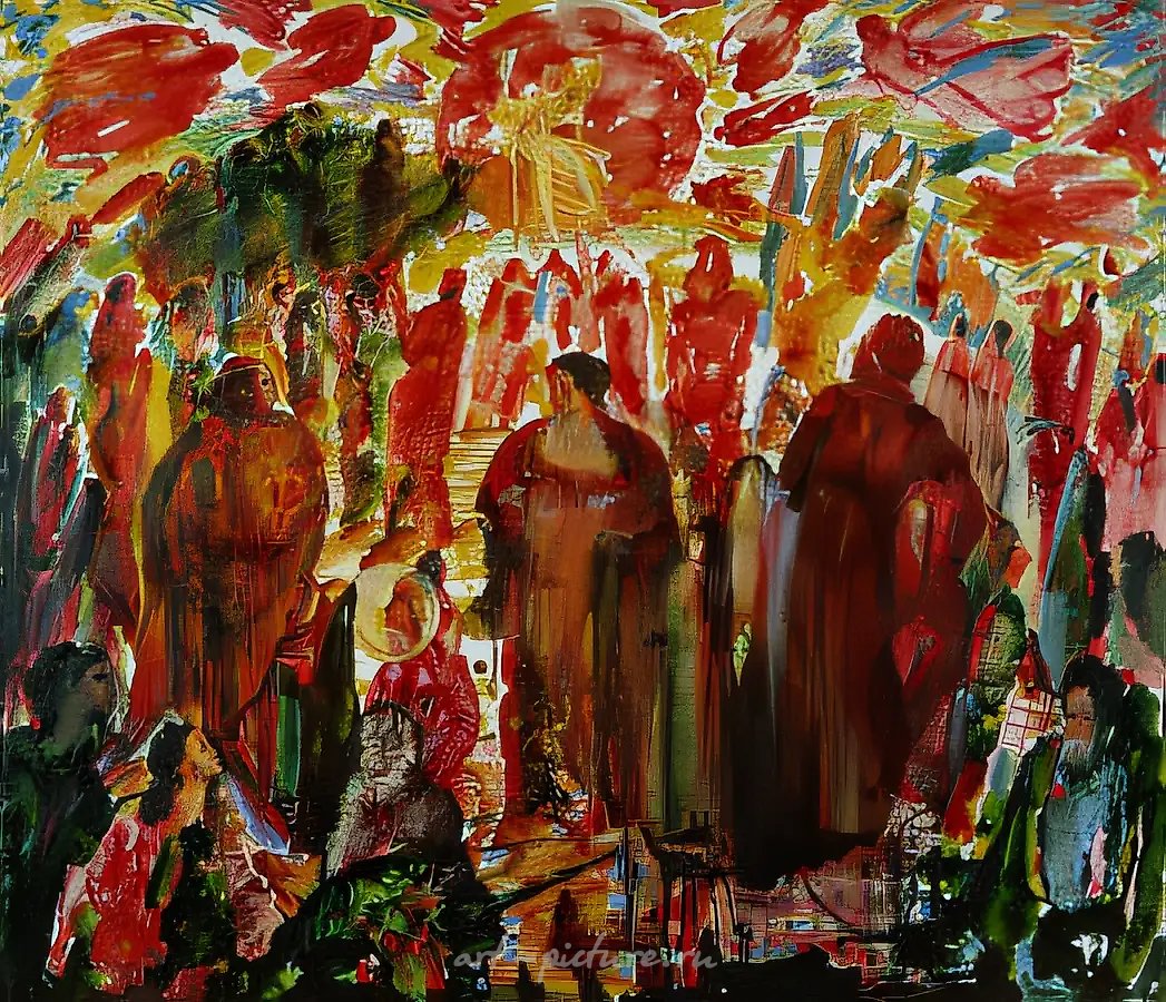 Масленница, 1990, холст, масло, 80х100