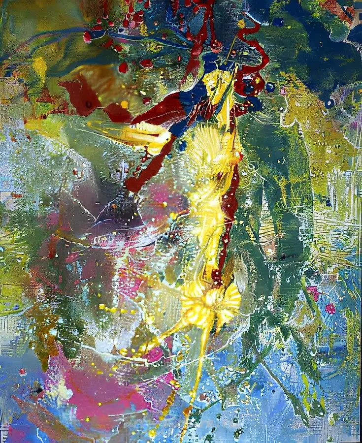 Прявление девушки и ангела. Фрагмент картины "Символы любви"., 1995,  холст, масло, 150 х 130   Коллекция галереи "Гороскоп".