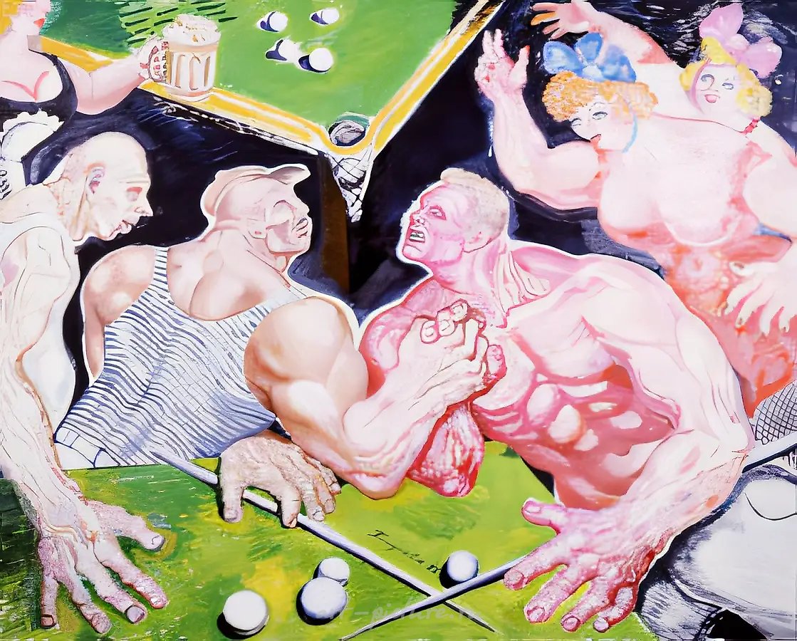 Поединок, 1995, холст, масло, 130х160