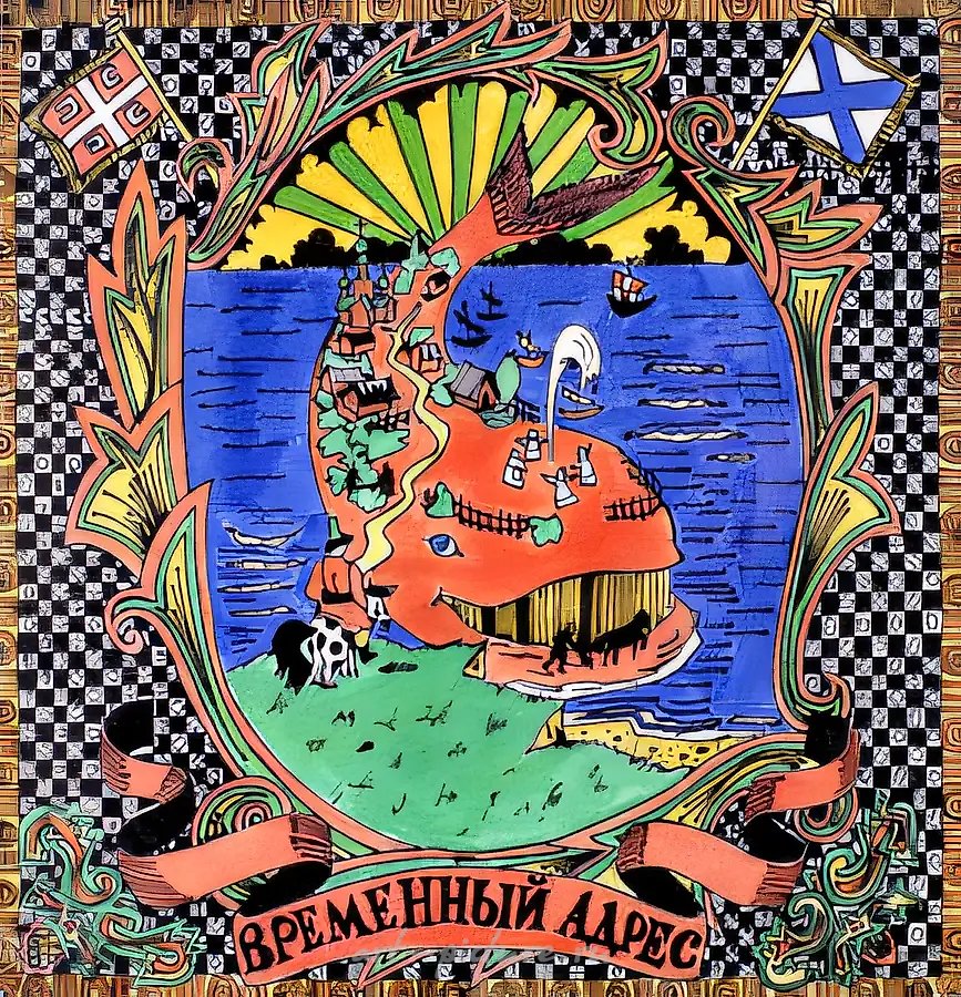 Временный адрес, 1992, холст, масло, 100х100