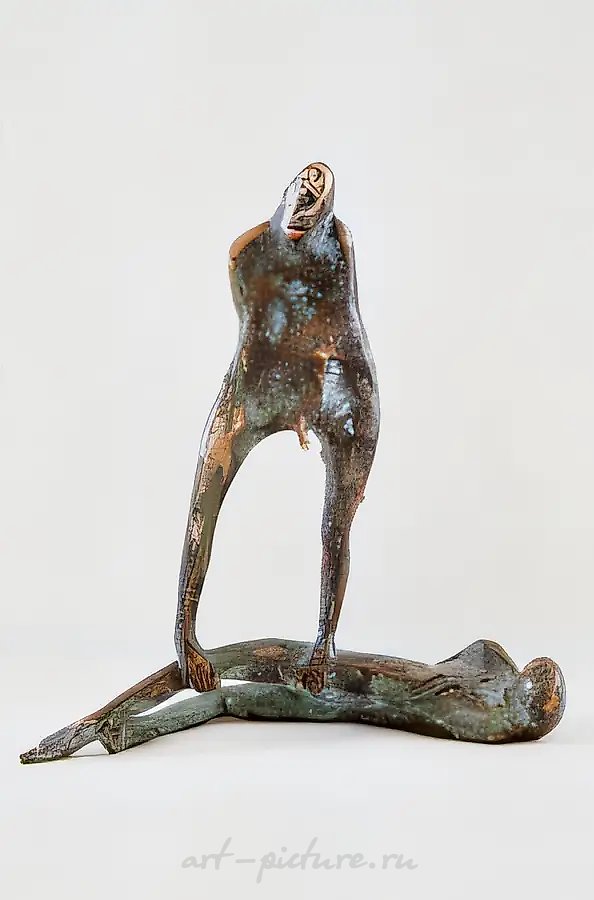 Каин, где твой брат, 1994, бронза, 29х26х11