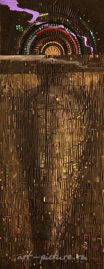 Идеальный город, 1996, смешанная техника, 90х90х9