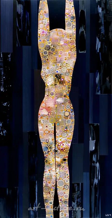 Луч света, 1994, акрил, картон, лак, 110x55, $2200. Собственность автора