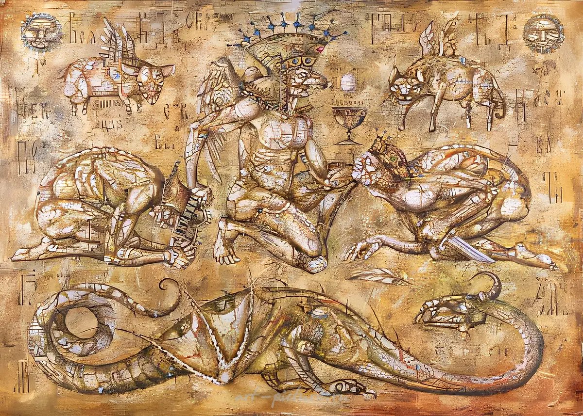 Мимикрия, 1996, масло на холсте, 140x190