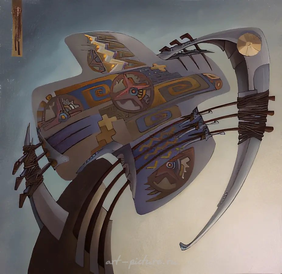 Ответ где-то посередине. Полиптих. N1, 1996, холст, масло, 100х100