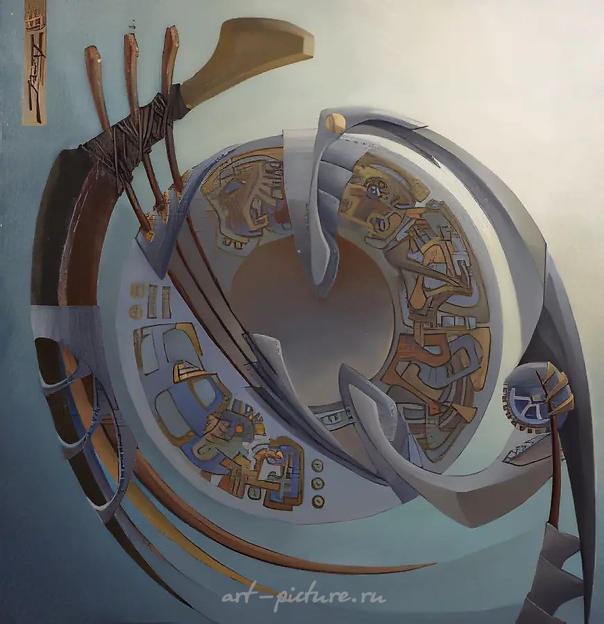 Ответ где-то посередине. Полиптих. N3, 1996, холст, масло, 100x100