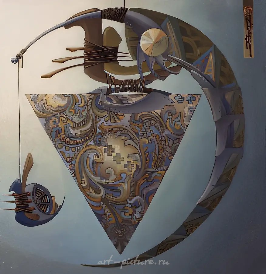 Ответ где-то посередине. Полиптих. N4, 1996, холст, масло, 100x100
