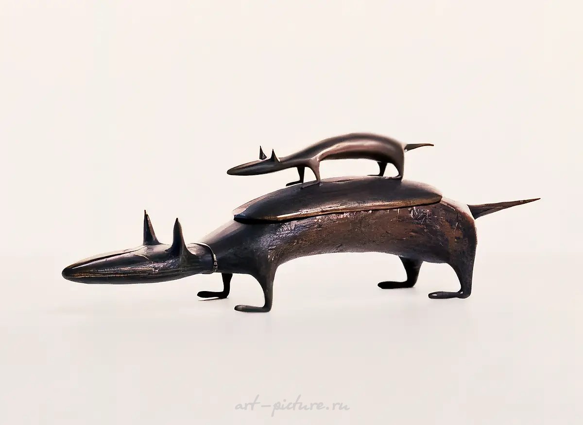 Тайник «Всадница», 1992, бронза, литьё, 11x8x35. Crosna-Art