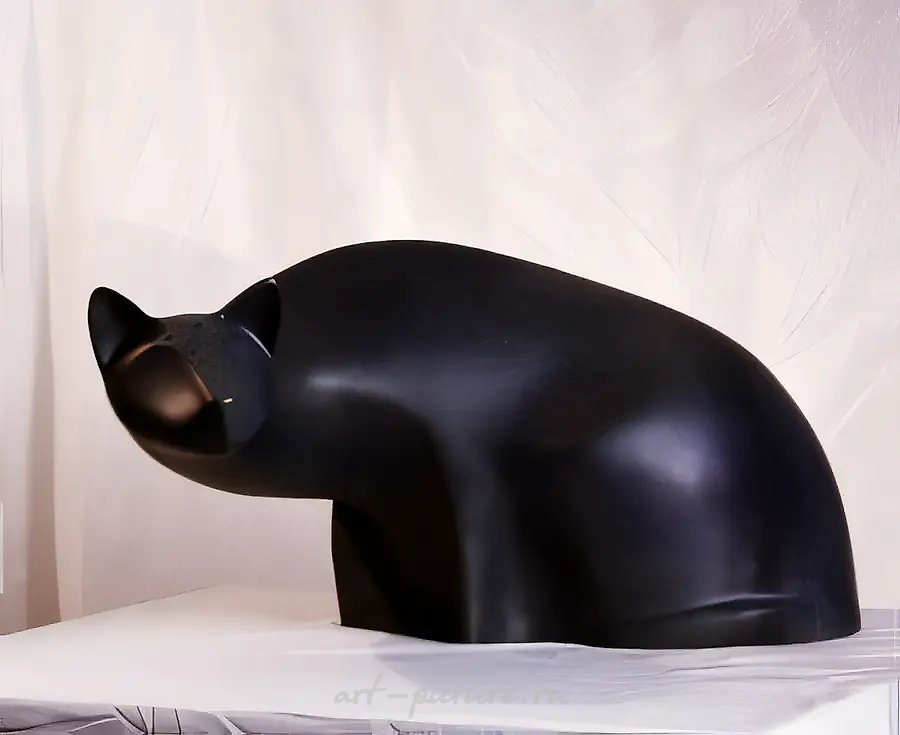 Кошка, 1995, керамика, шамот, 30х50х17