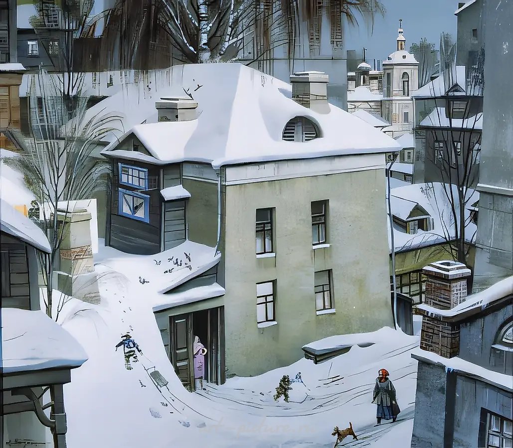 Москва ушедшая, 1994, холст, масло, 60х50