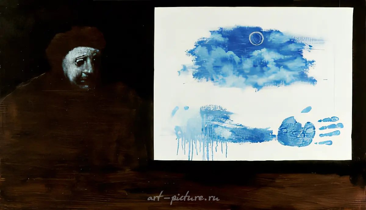 Любовь дилетанта, 1993, холст, масло, акрил, 100х60 Собственность автора