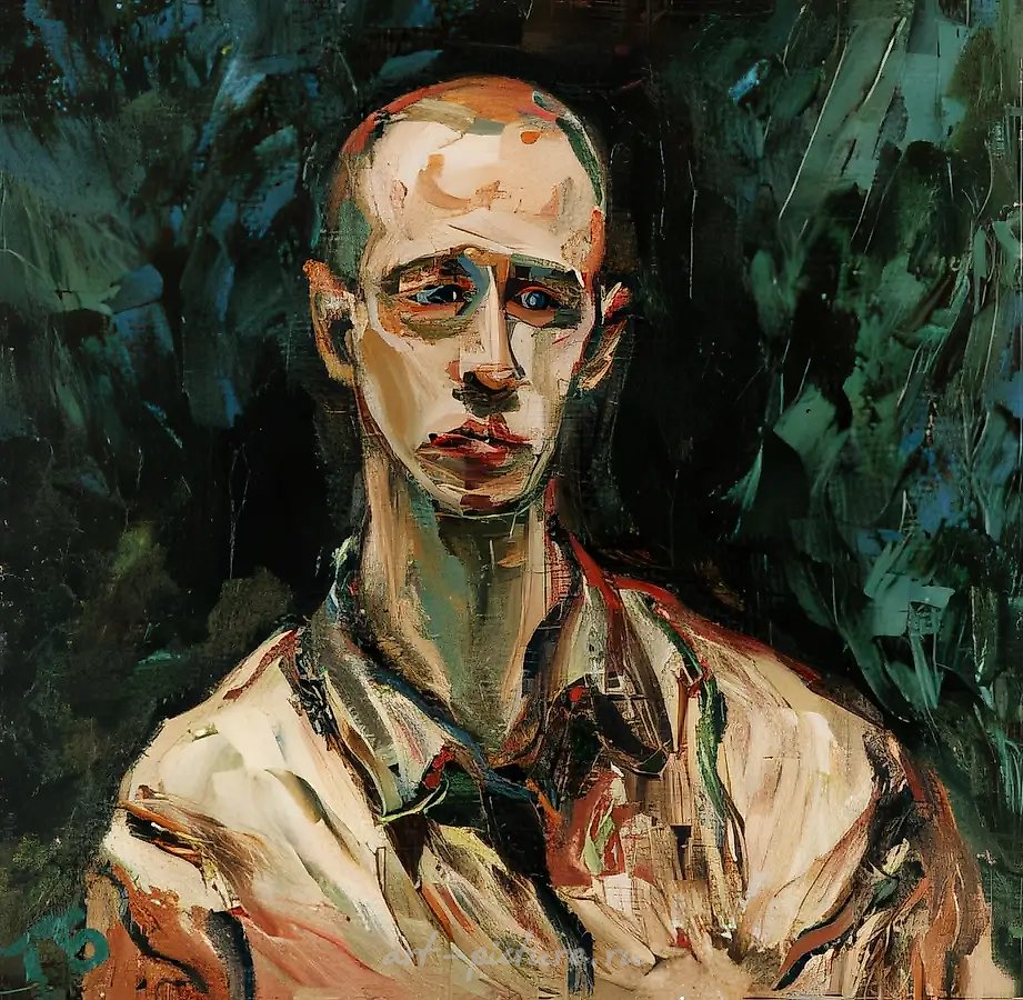 Портрет Юры, 1996, холст, масло, 50х50