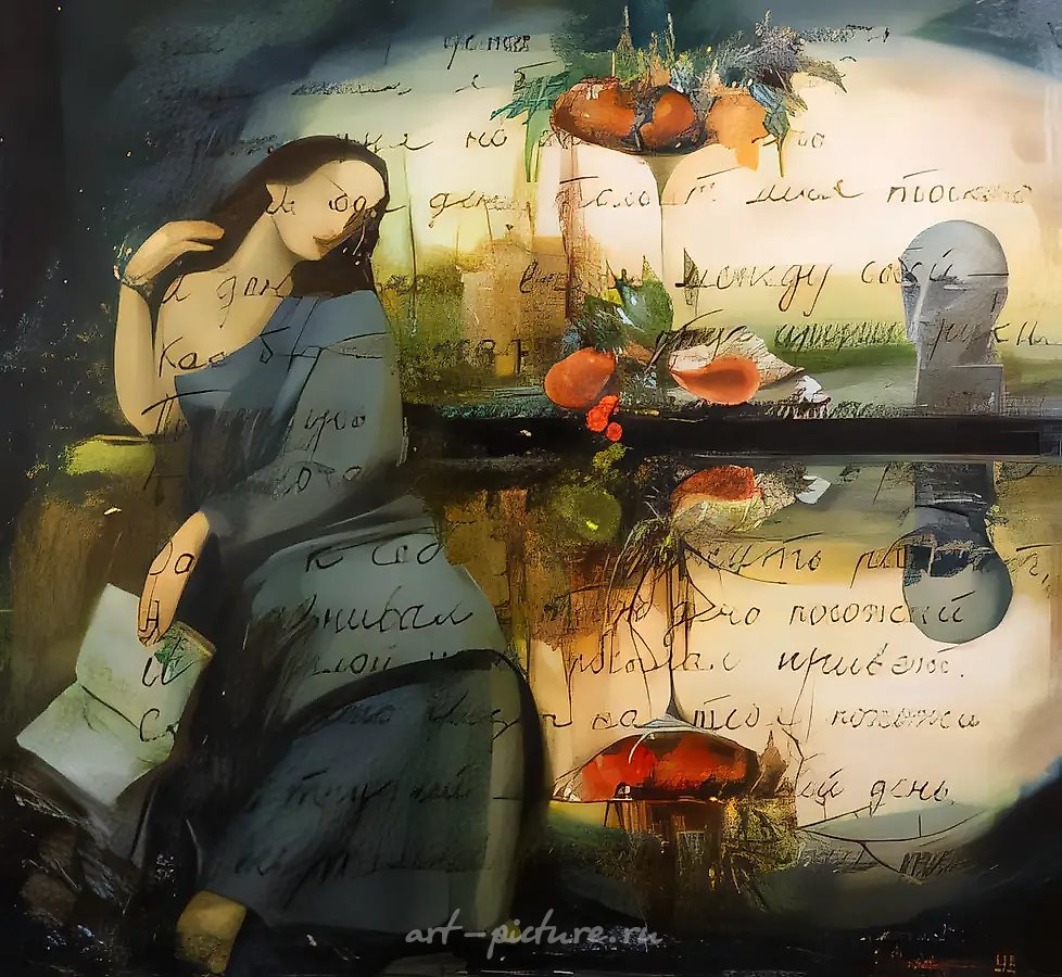 Последний сонет, 1996, холст, масло, 98х105