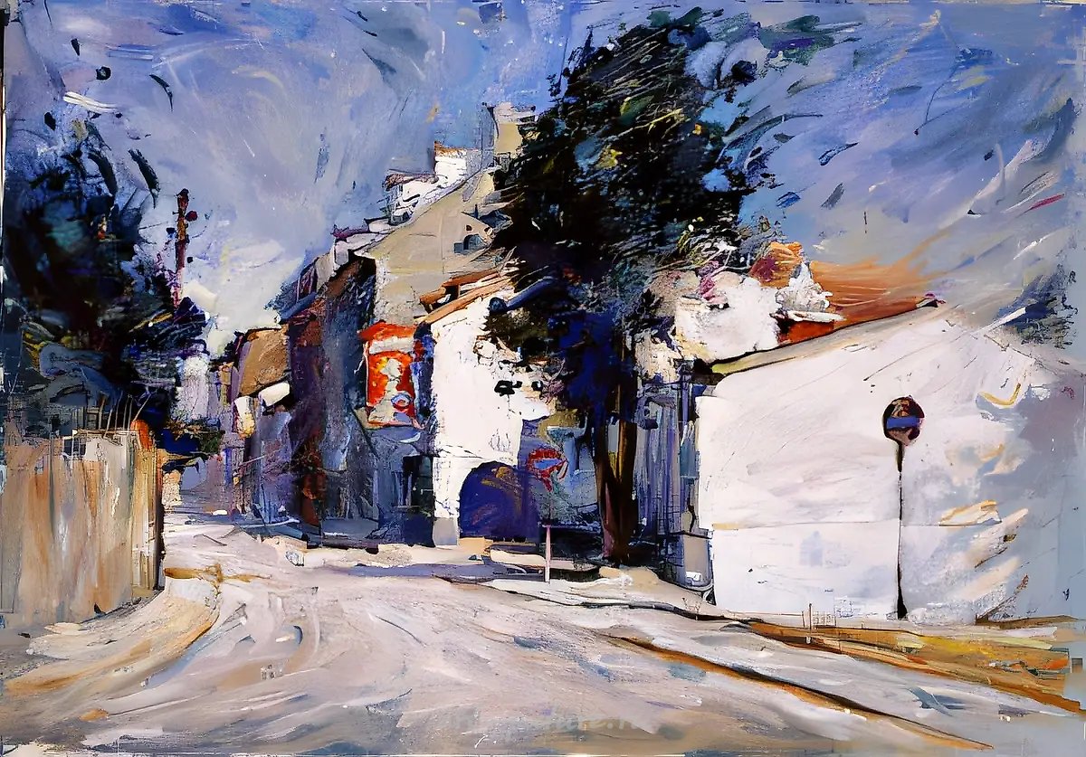 Переулок, 1996, холст, масло, 50x70. Собственность автора