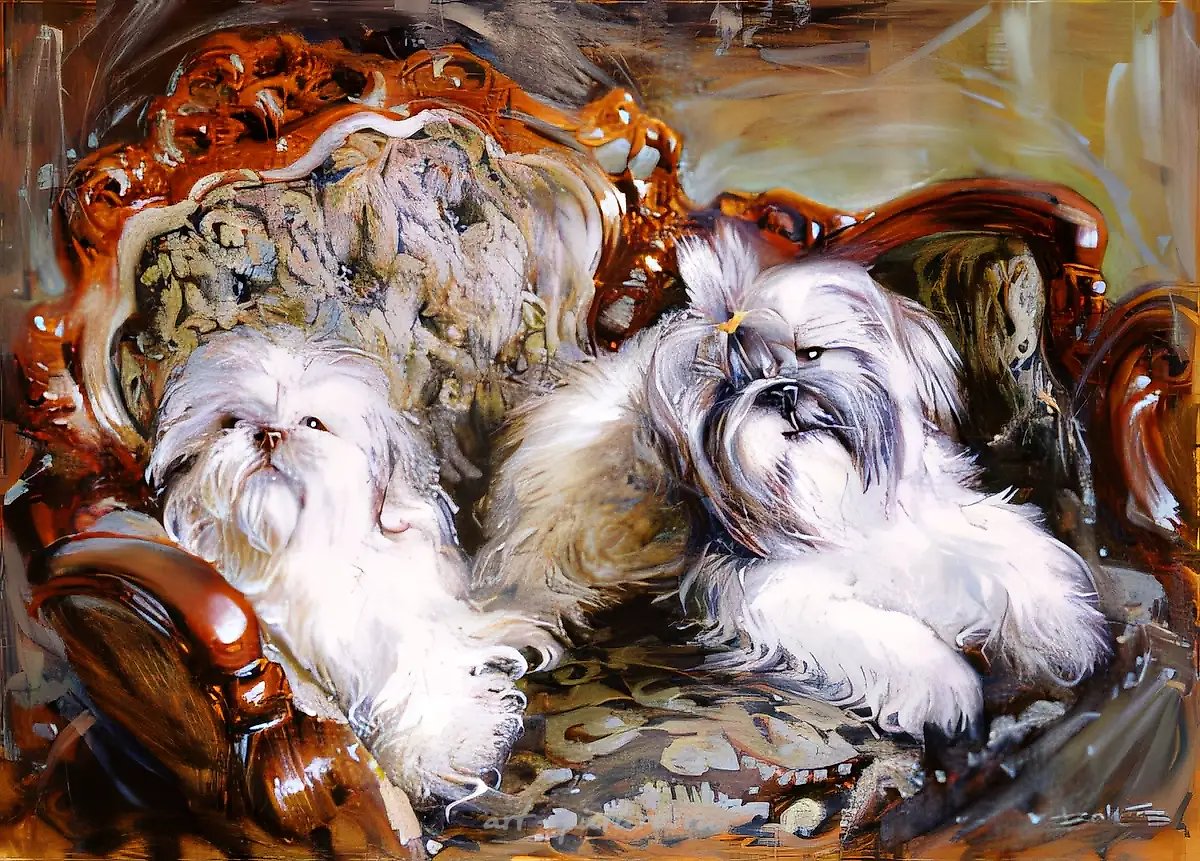 Собаки, 1996, холст, масло, 80x100. Собственность автора