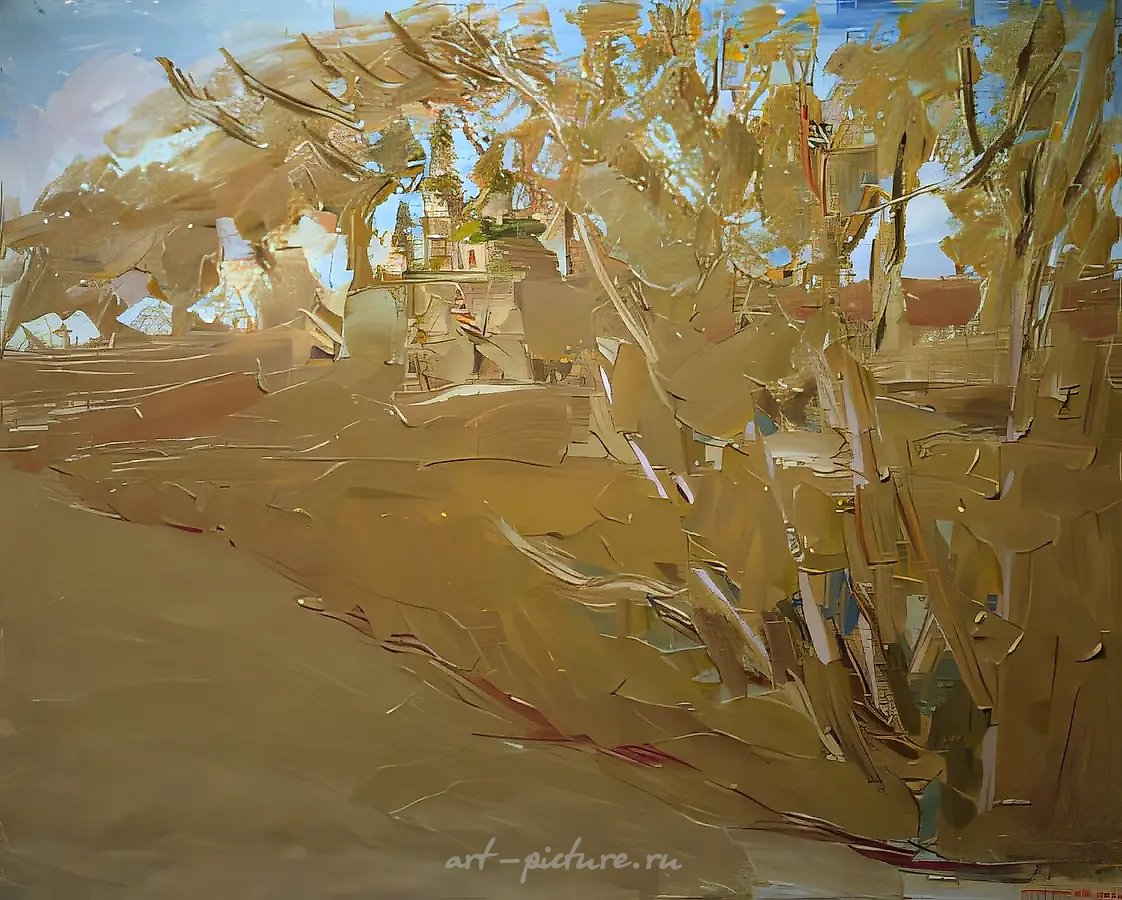Мартовский день. Очаково, 1996, масло на холсте, 50x40. Собственность автора