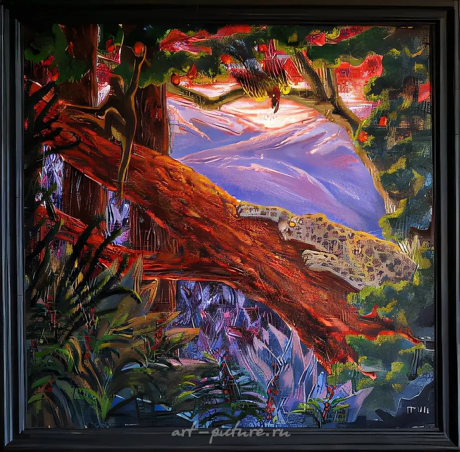Линия жизни, 1994, масло на холсте, 70x70. Собственность автора