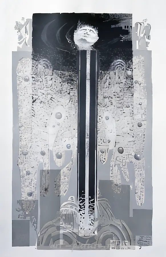 Голова, 1996, автолитография, 74,5х46,5 Собственность автора