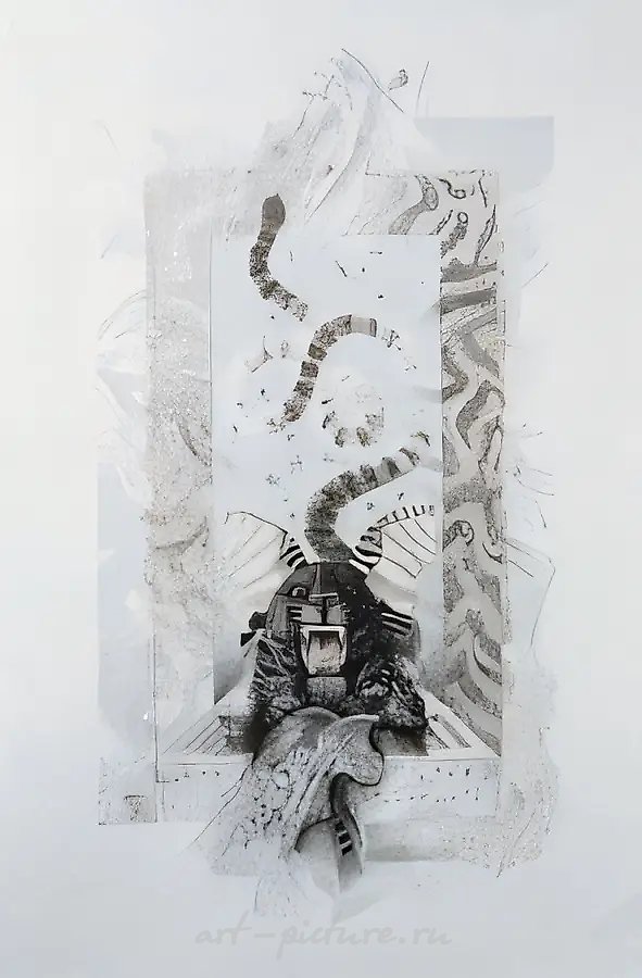Монтана, 1995, смешанная техника, автолитография, 72,5х41,5 Собственность автора